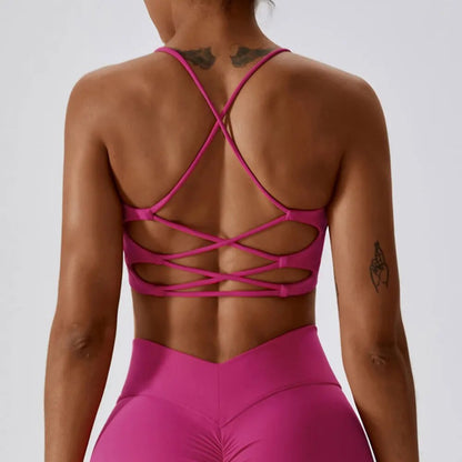 Hustle Open Back Sports Bra